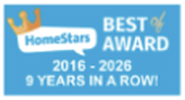 HomeStars Best Award 2016-2026